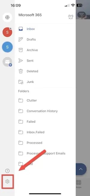 How to turn on Out of Office in Microsoft Outlook for the iOS Image 1