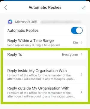 How to turn on Out of Office in Microsoft Outlook for the iOS Image 5