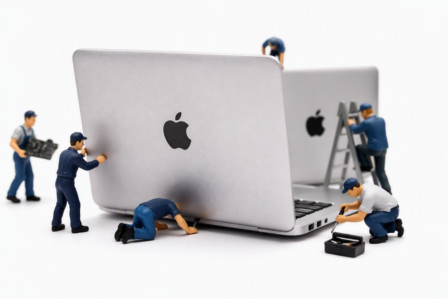 Workers supporting Mac